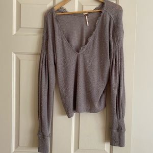 Free People Slouchy Lace Sweater